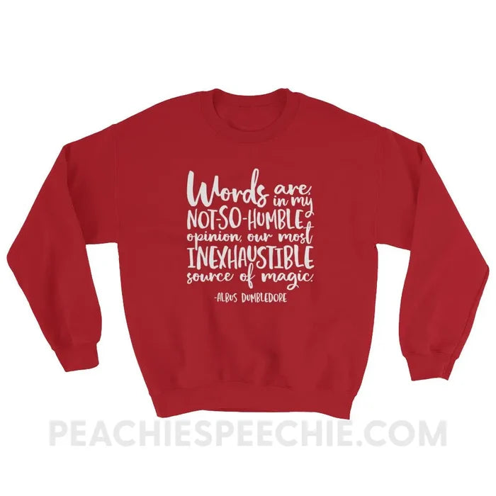 Magic Quote Classic Sweatshirt - Red / S - Hoodies & Sweatshirts peachiespeechie.com