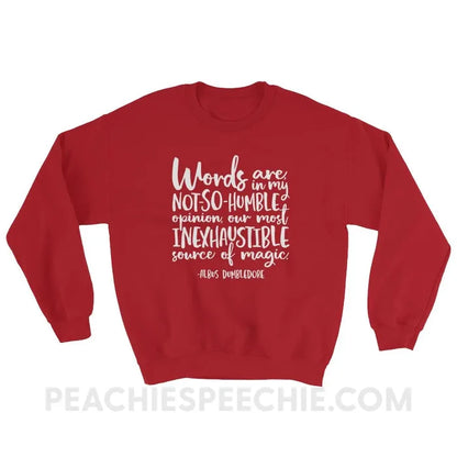 Magic Quote Classic Sweatshirt - Red / S - Hoodies & Sweatshirts peachiespeechie.com