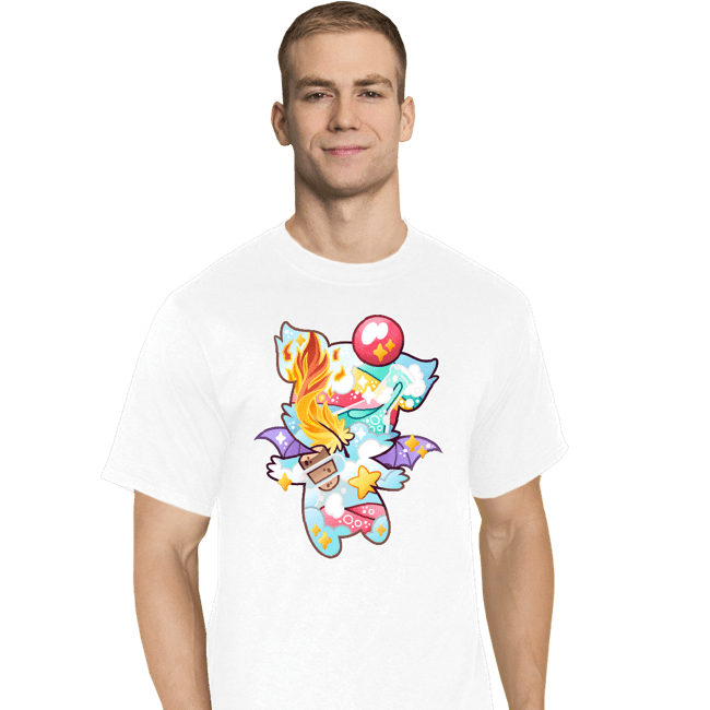 Shirts T-Shirts, Tall / Large / White Magical Silhouettes - Moogle
