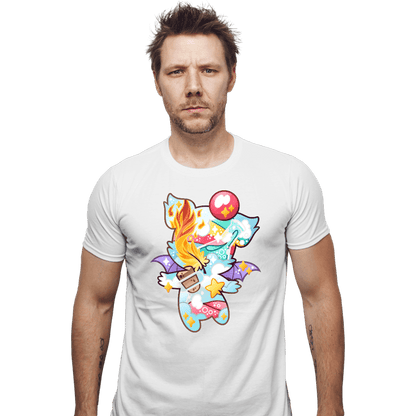 Shirts Fitted Shirts, Mens / Small / White Magical Silhouettes - Moogle