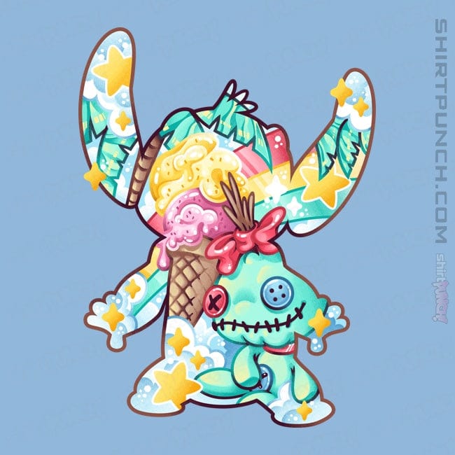 Shirts Magnets / 3"x3" / Powder Blue Magical Silhouettes - Stitch