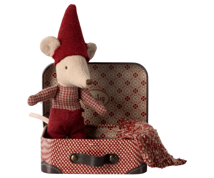 Maileg Christmas Mouse Baby in Suitcase