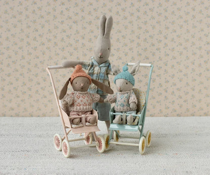 Maileg Winter Rabbit Micro in Sand/Mint