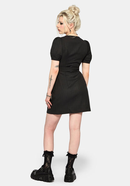 Meliora Wrap Embroidered Mini Dress UK 6