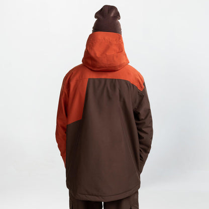 Men's Cruz Block Snow Jacket - Coffee Bean Colour Block