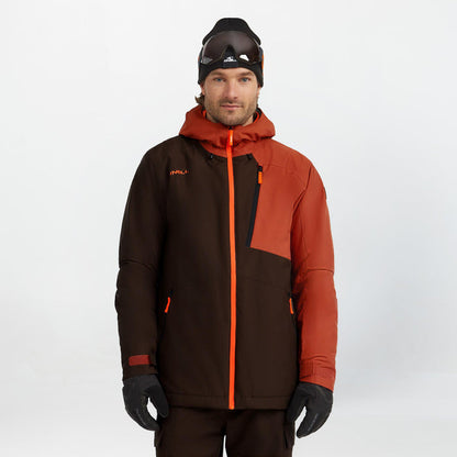 Men's Cruz Block Snow Jacket - Coffee Bean Colour Block