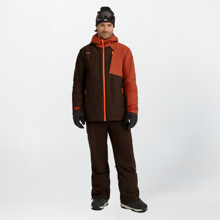 Men's Cruz Block Snow Jacket - Coffee Bean Colour Block