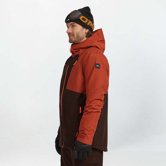 Men's Cruz Block Snow Jacket - Coffee Bean Colour Block