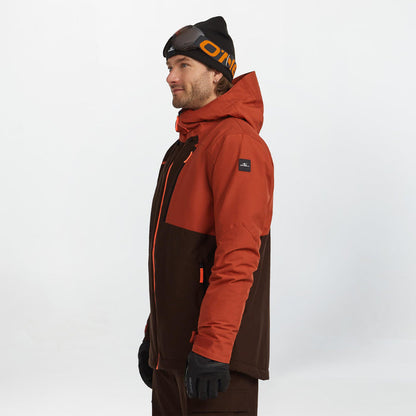 Men's Cruz Block Snow Jacket - Coffee Bean Colour Block