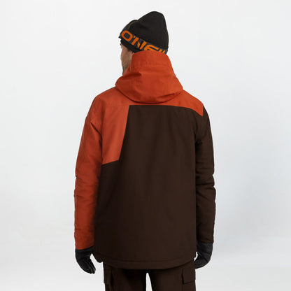 Men's Cruz Block Snow Jacket - Coffee Bean Colour Block