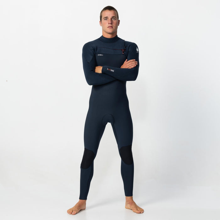 Men's HyperFire 4/3mm Steamer Chest Zip - Carbon Blue