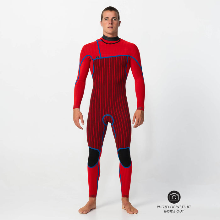 Men's HyperFire 4/3mm Steamer Chest Zip - Carbon Blue