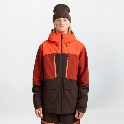 Men's Peak Fire Snow Jacket - Flame Colour Block