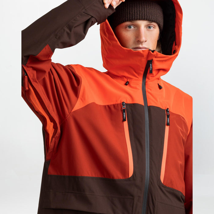 Men's Peak Fire Snow Jacket - Flame Colour Block