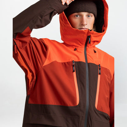 Men's Peak Fire Snow Jacket - Flame Colour Block