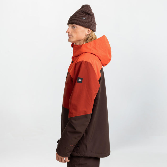Men's Peak Fire Snow Jacket - Flame Colour Block