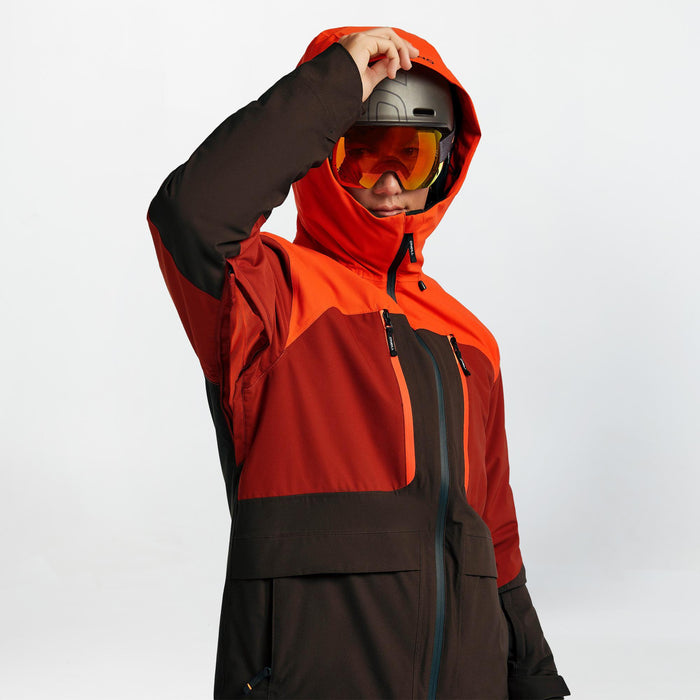 Men's Peak Fire Snow Jacket - Flame Colour Block
