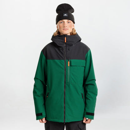 Men's Peak Snow Jacket - Emerald Envy Colour Block