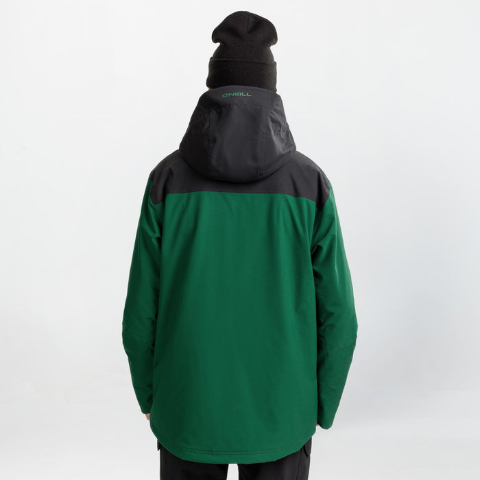 Men's Peak Snow Jacket - Emerald Envy Colour Block