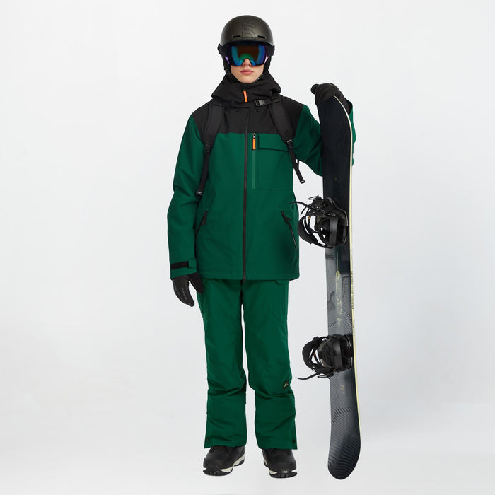 Men's Peak Snow Jacket - Emerald Envy Colour Block