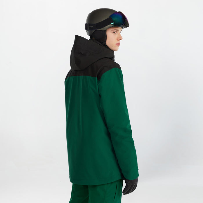 Men's Peak Snow Jacket - Emerald Envy Colour Block