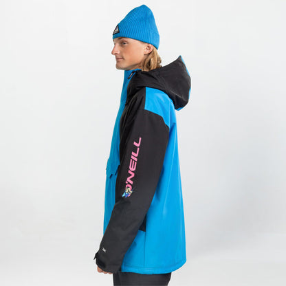 Men's Play Asymmetric Snow Jacket - Ocean Melody Colour Block