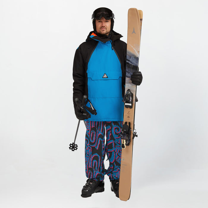 Men's Play Asymmetric Snow Jacket - Ocean Melody Colour Block