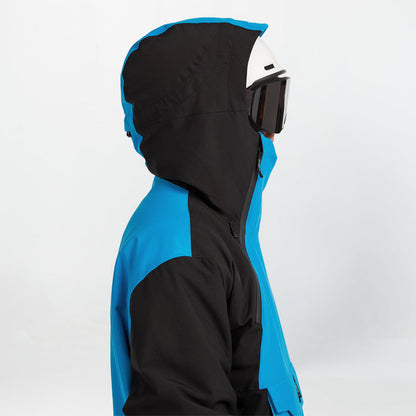 Men's Play Asymmetric Snow Jacket - Ocean Melody Colour Block