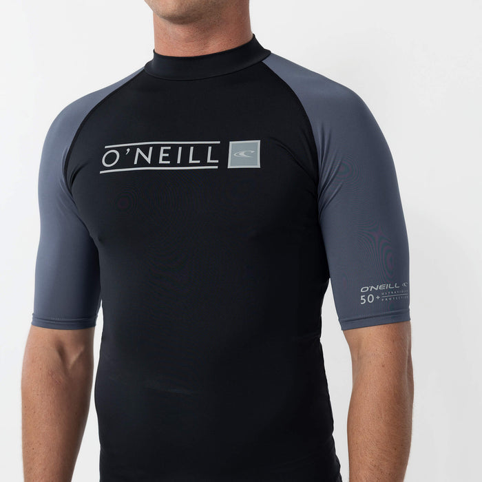 Men's Reactor Block Short Sleeve Rash Vest - Orion Blue