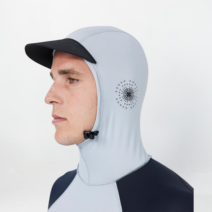 Men's TRVLR Long Sleeve Hooded Rash Vest - Cool Grey