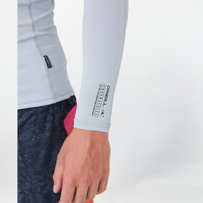 Men's TRVLR Long Sleeve Hooded Rash Vest - Cool Grey