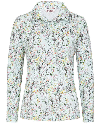Merida Floral Cotton Long Sleeved Polo Top - Image 2 - The Classic Boutique