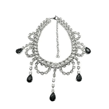 Midnight Droplet Choker Necklace - Fashionnsio