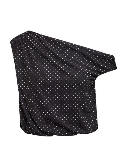Mila Tipped Shoulder Drape Top Forever New