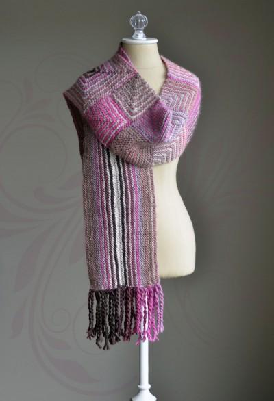 Mixed Miters Scarf Pattern Universal Yarn