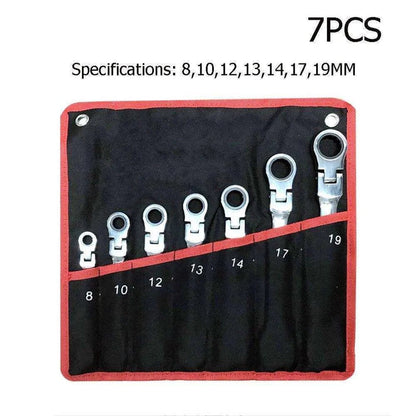 Movable Head Ratchet Wrench Set - 12 Pieces - DiyCraftsProject