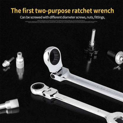 Movable Head Ratchet Wrench Set - 12 Pieces - DiyCraftsProject