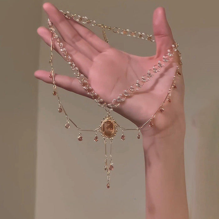 Multi Layer Crystal Necklace - Fashionnsio