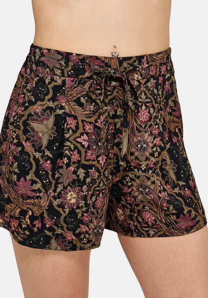 Mythos Print Tie Front Short