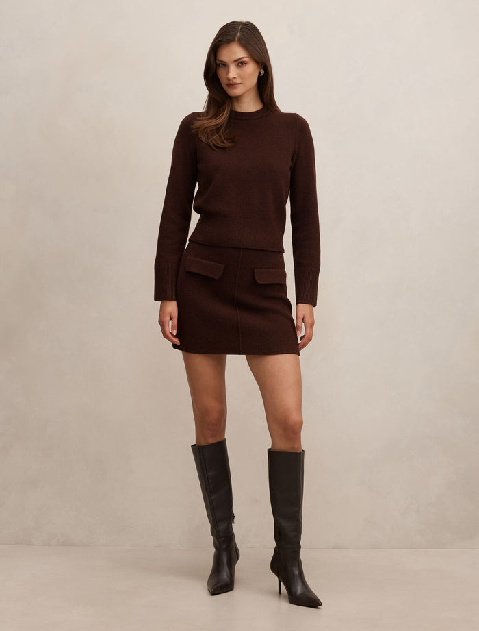Natalie Knit Mini Skirt Forever New
