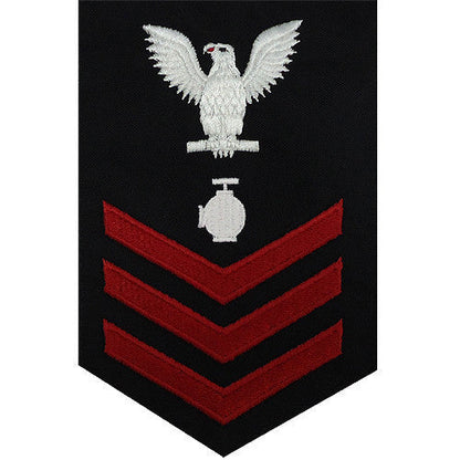 Navy E6 MALE Rating Badge: Utilitiesman - blue
