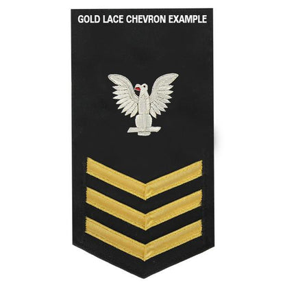 Navy E6 MALE Rating Badge: Utilitiesman - blue