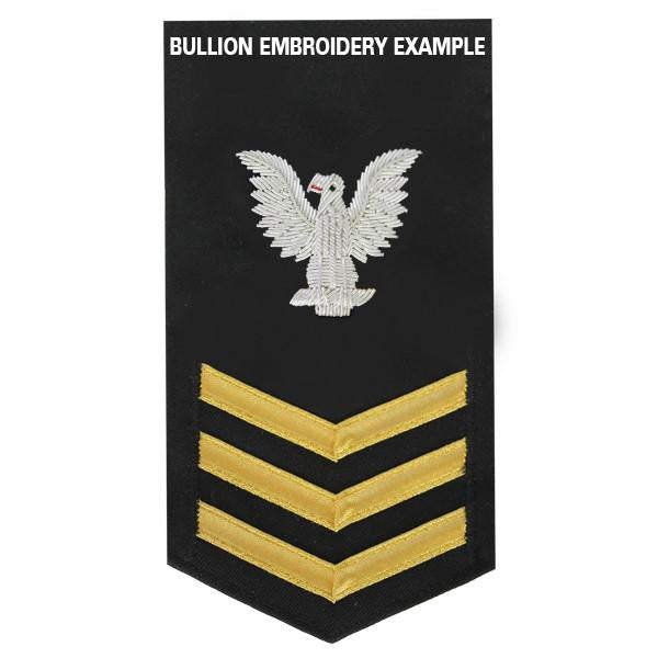 Navy E6 MALE Rating Badge: Utilitiesman - blue