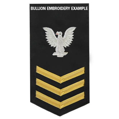 Navy E6 MALE Rating Badge: Utilitiesman - blue
