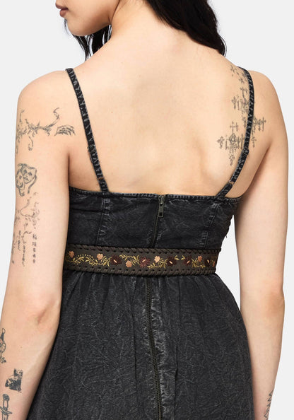 Nettle Whipstitch Floral Embroidered Belt