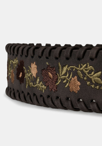 Nettle Whipstitch Floral Embroidered Belt