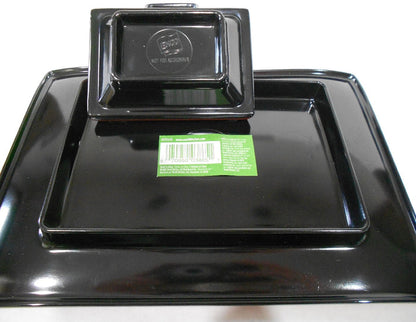 ❤️ NEW 3-pc PAO! ASIAN Sushi Sauce Dip Dishes & Serve Platter RED BLACK Melamine