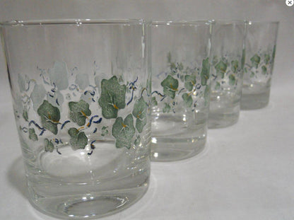 ❤️ NEW 4 Corelle CALLAWAY Ivy 12.5-oz ROCKS GLASSES Weighted Bottom Drinkware
