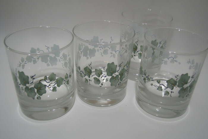 ❤️ NEW 4 Corelle CALLAWAY Ivy 12.5-oz ROCKS GLASSES Weighted Bottom Drinkware