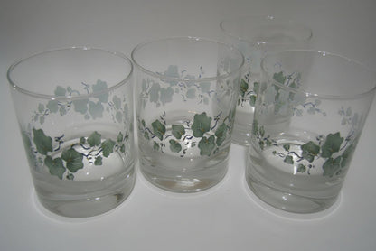 ❤️ NEW 4 Corelle CALLAWAY Ivy 12.5-oz ROCKS GLASSES Weighted Bottom Drinkware